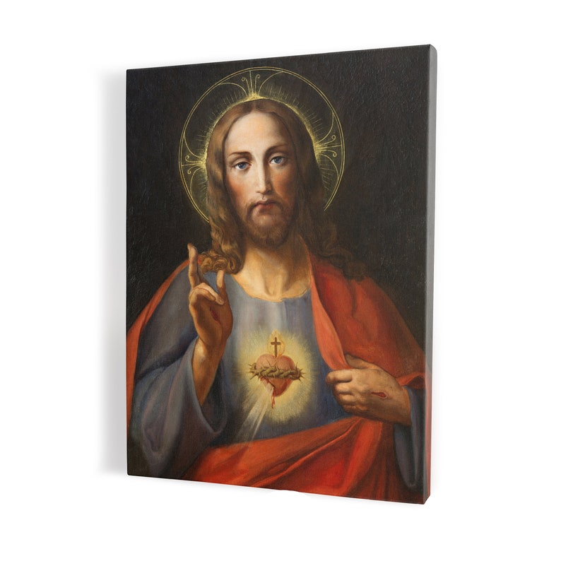 Heart Of Jesus Jesus Christ Wall Art Gift For Home Decoration 8x10 8x12 12x18 16x24 20x30 24x36 Inches