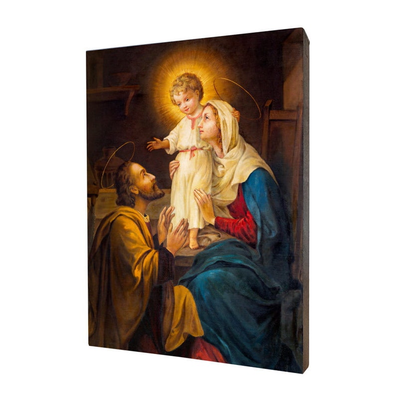 Holy Family Jesus Christ Wall Art Gift For Home Decoration 8x10 8x12 12x18 16x24 20x30 24x36 Inches