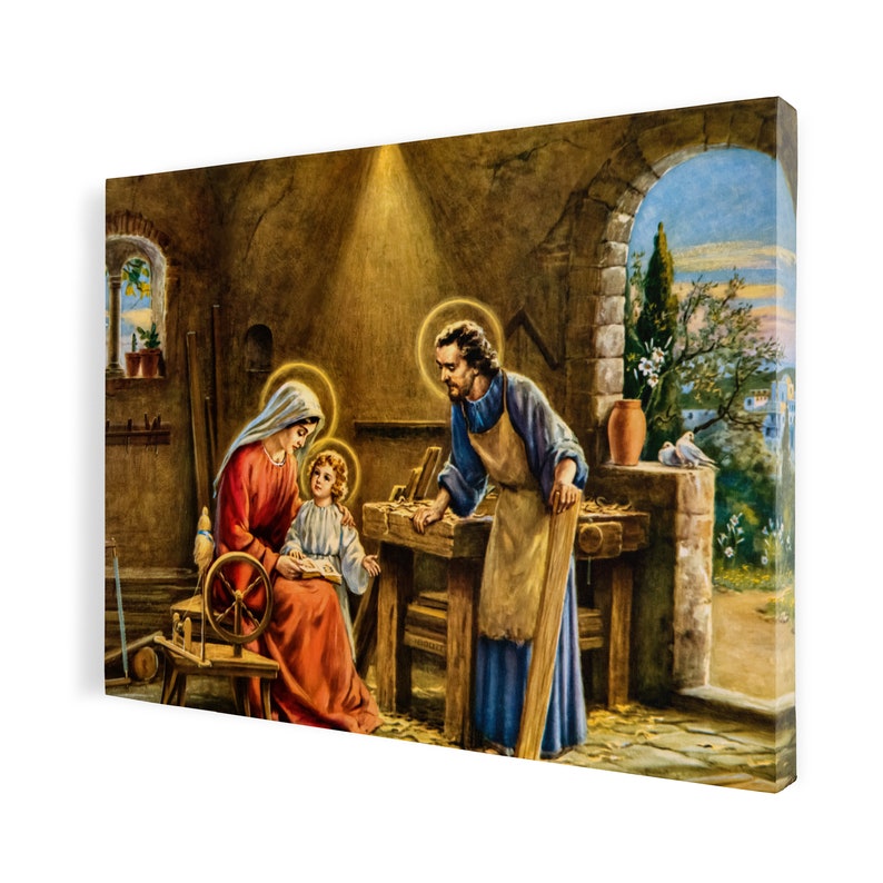 Holy Family Jesus Christ Wall Art Gift For Home Decoration 8x10 8x12 12x18 16x24 20x30 24x36 Inches