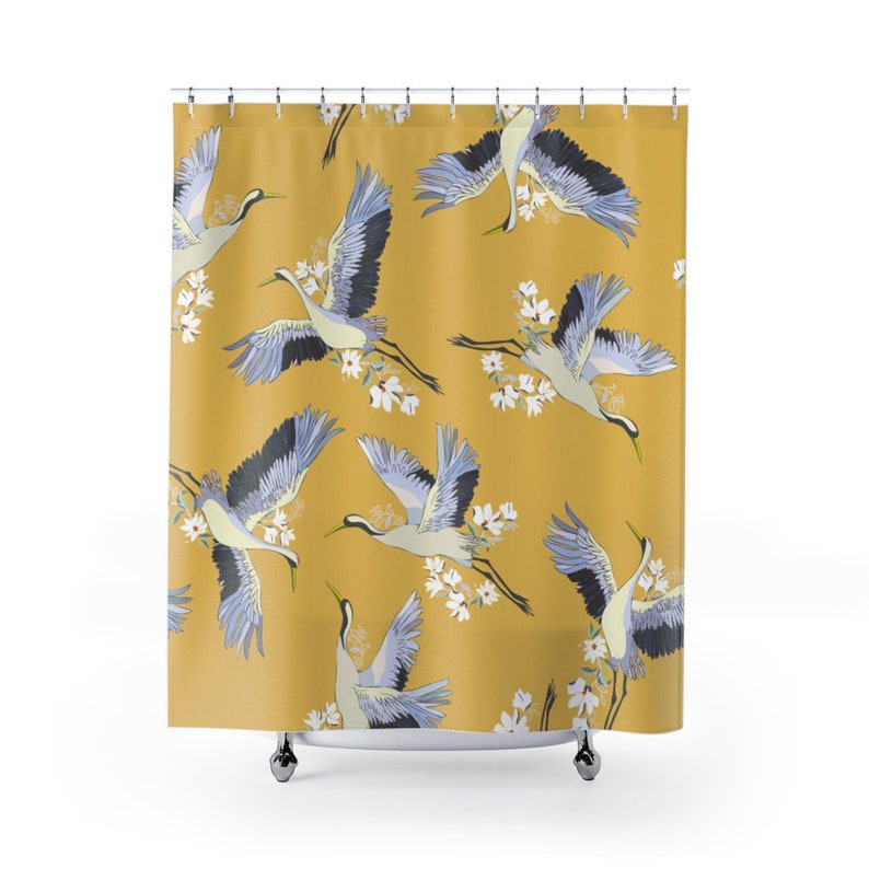 Japanese Shower Curtain Oriental Bathroom Decor Home Decoration 35x71 47x71 59x71 65x71 71x71 71x79 Inches