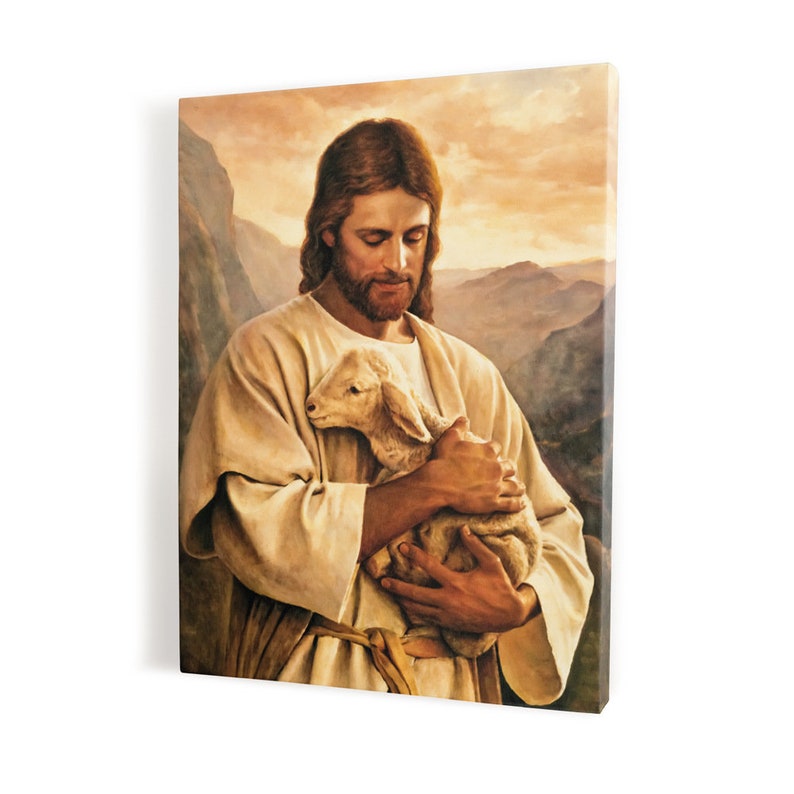 Jesus Christ The Good Shepherd Jesus Christ Wall Art Gift For Home Decoration 8x10 8x12 12x18 16x24 20x30 24x36 Inches