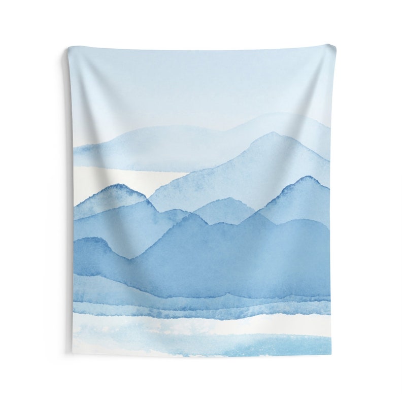 Landscape Blue Mountain Tapestry Wall Hanging Home Decoration 59x51 79x67 93x79 Inches