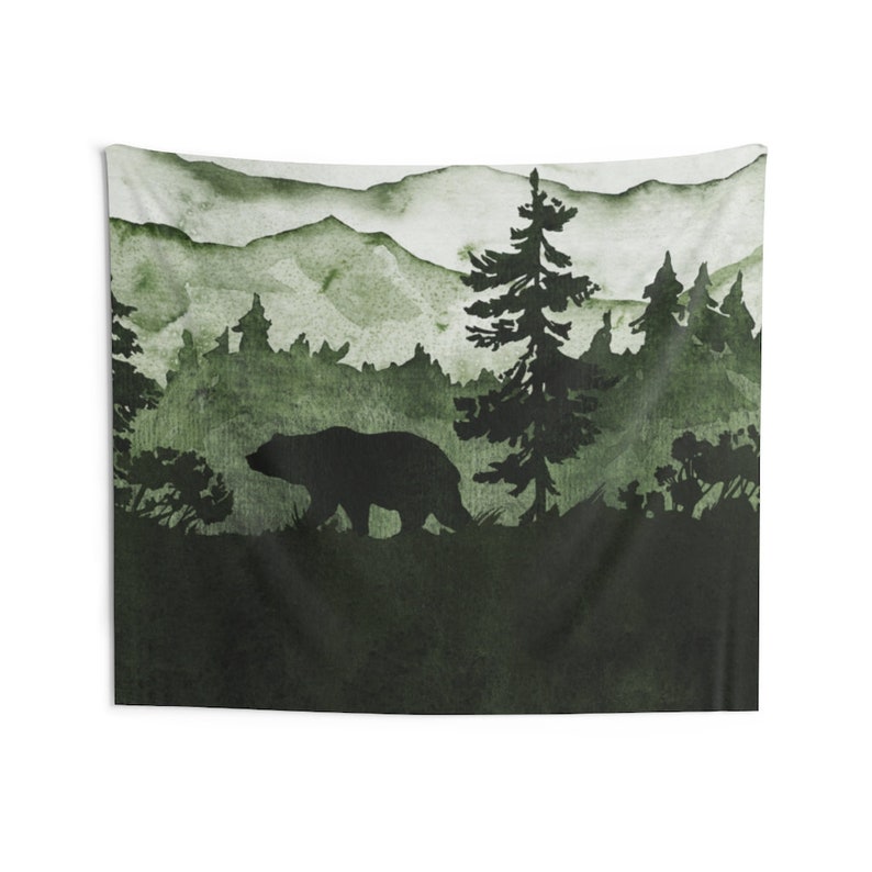 Landscape Forest Green Tapestry Wall Hanging Home Decoration 59x51 79x67 93x79 Inches