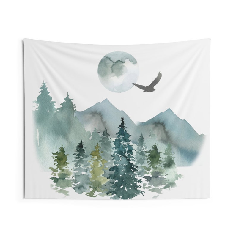 Landscape Forest Mountain Tapestry Wall Hanging Home Decoration 59x51 79x67 93x79 Inches