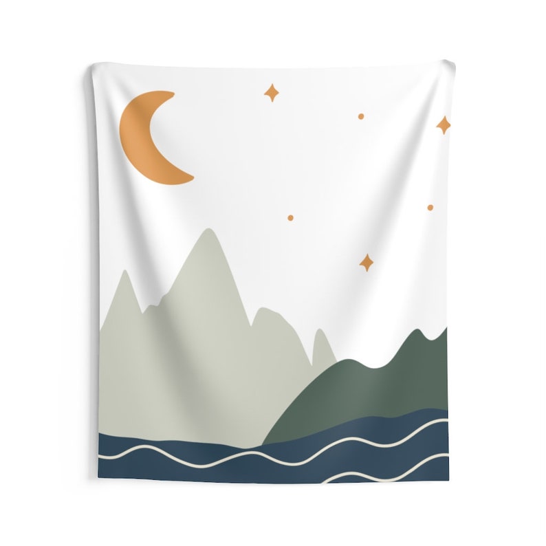 Landscape Moon Hill Tapestry Wall Hanging Home Decoration 59x51 79x67 93x79 Inches