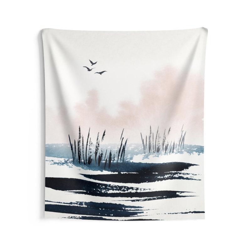 Landscape Watercolor Tapestry Wall Hanging Home Decoration 59x51 79x67 93x79 Inches