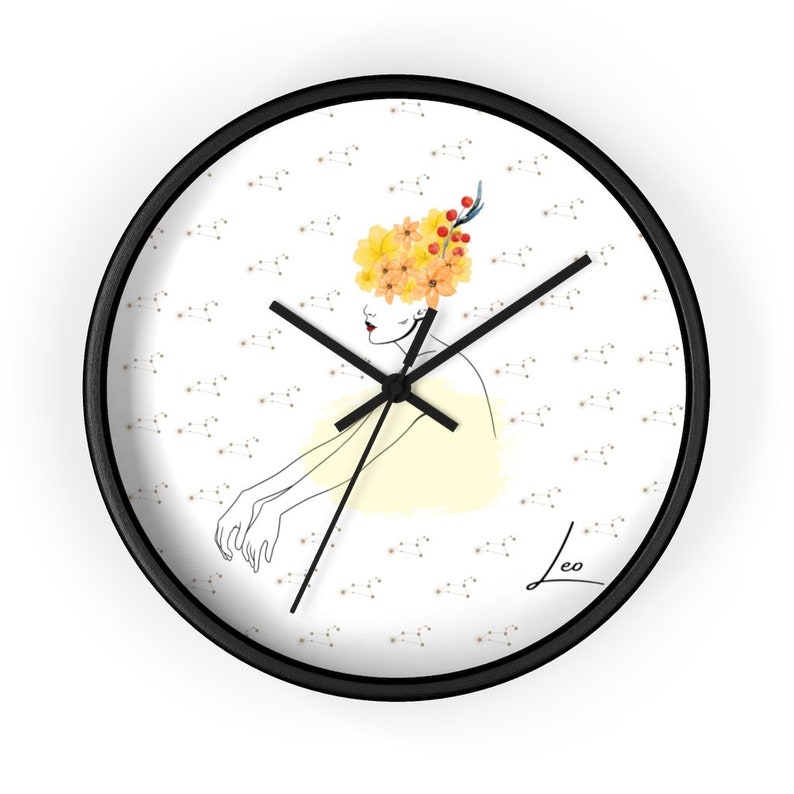 Leo Girl Wall Clock Gift For Home Decoration 12 X 12 Inches