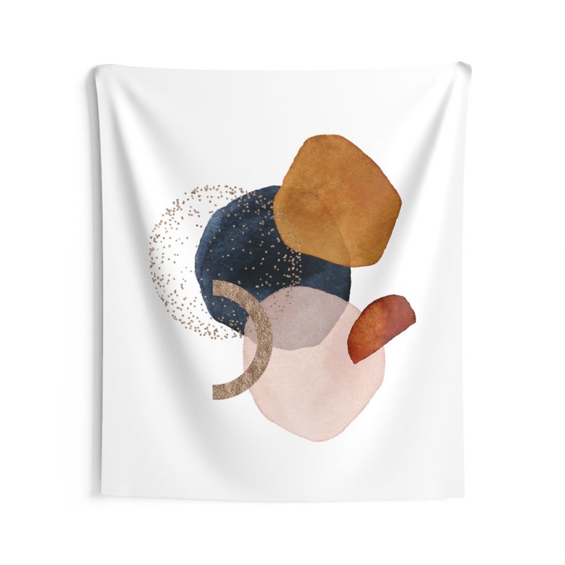 Modern Abstract Beige Blush Pink Tapestry Wall Hanging Home Decoration 59x51 79x67 93x79 Inches