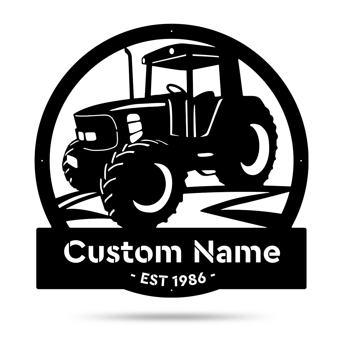 Modern Tractor Monogram Metal Sign Wall Art For Home Decoration 8x8 10x10 12x12 14x14 18x18 24x24 Inches