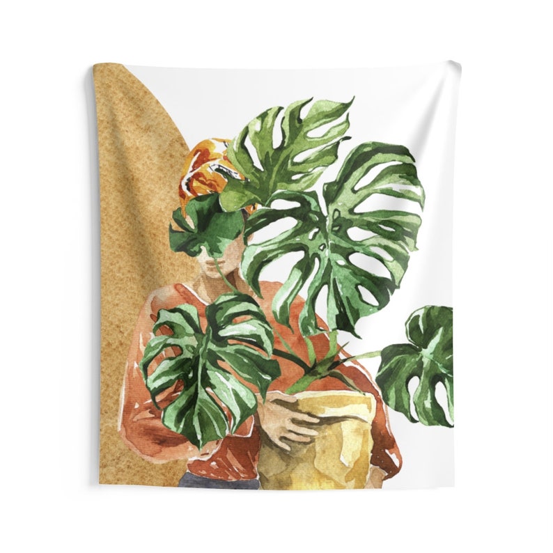 Monstera Leaves Plant Tapestry Wall Hanging Home Decoration 59x51 79x67 93x79 Inches