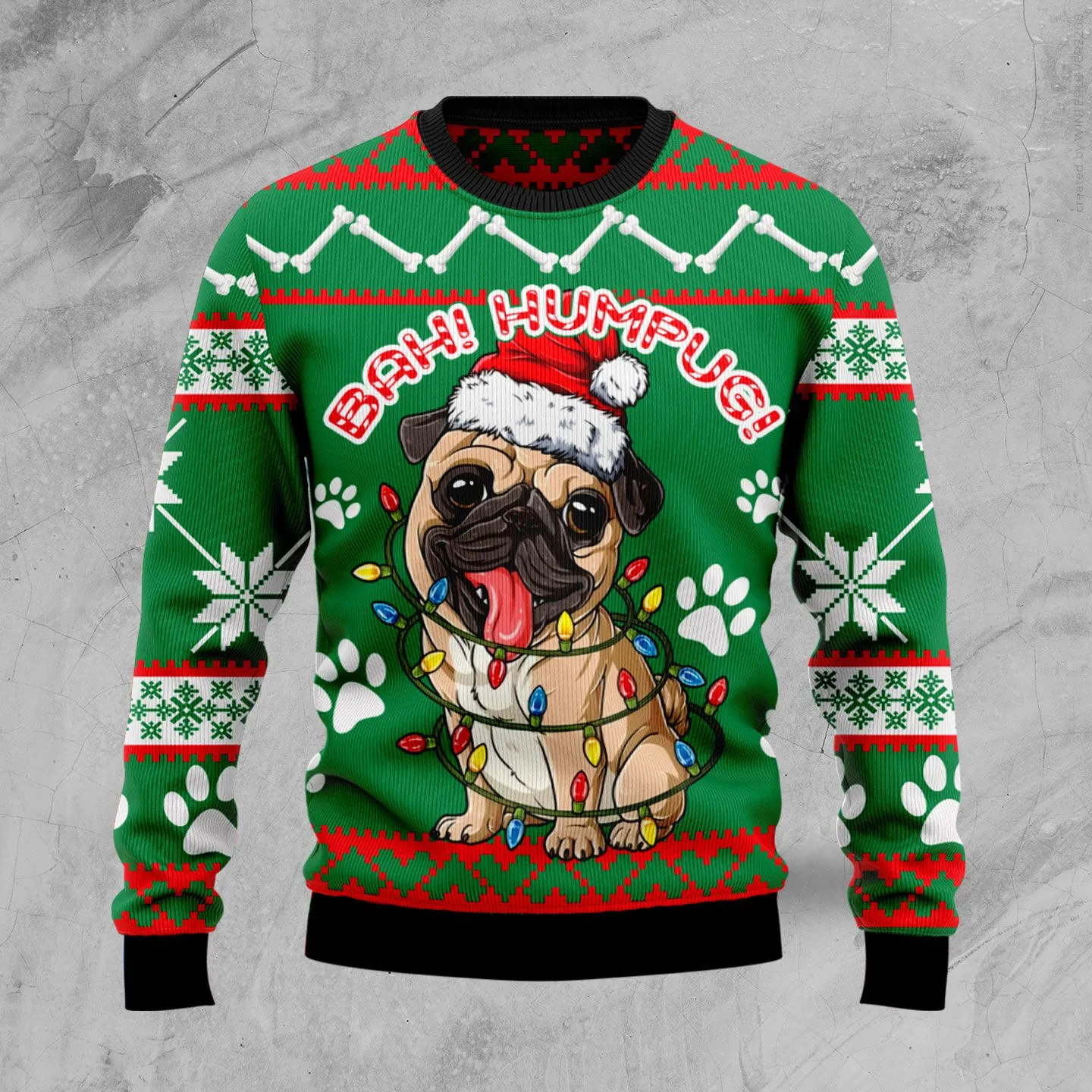 Christmas Ugly Sweater Bah! Humpug! Funny Unisex Sweater Gift