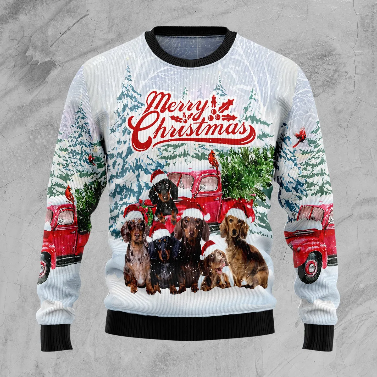 Christmas Ugly Sweater Dachshund Funny Unisex Sweater Gift