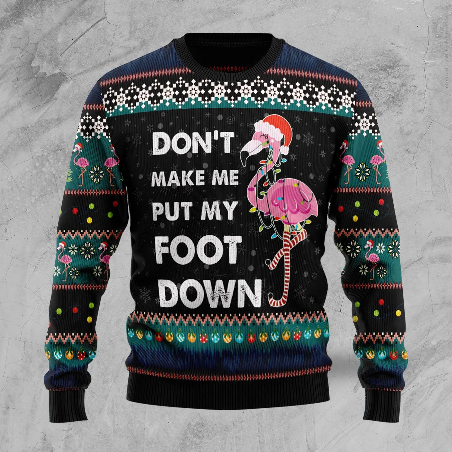 Christmas Ugly Sweater Funny Flamingo Funny Unisex Sweater Gift