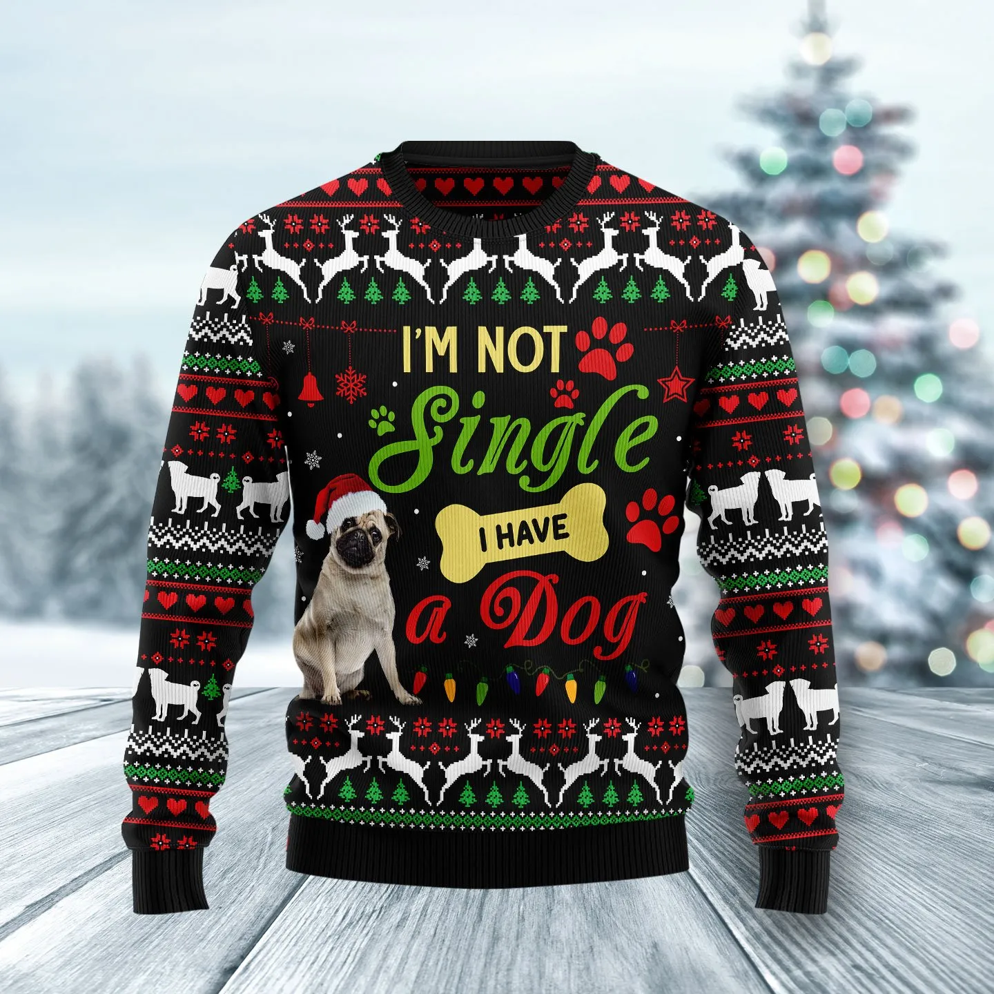 Christmas Ugly Sweater Have A Pug Funny Unisex Sweater Gift
