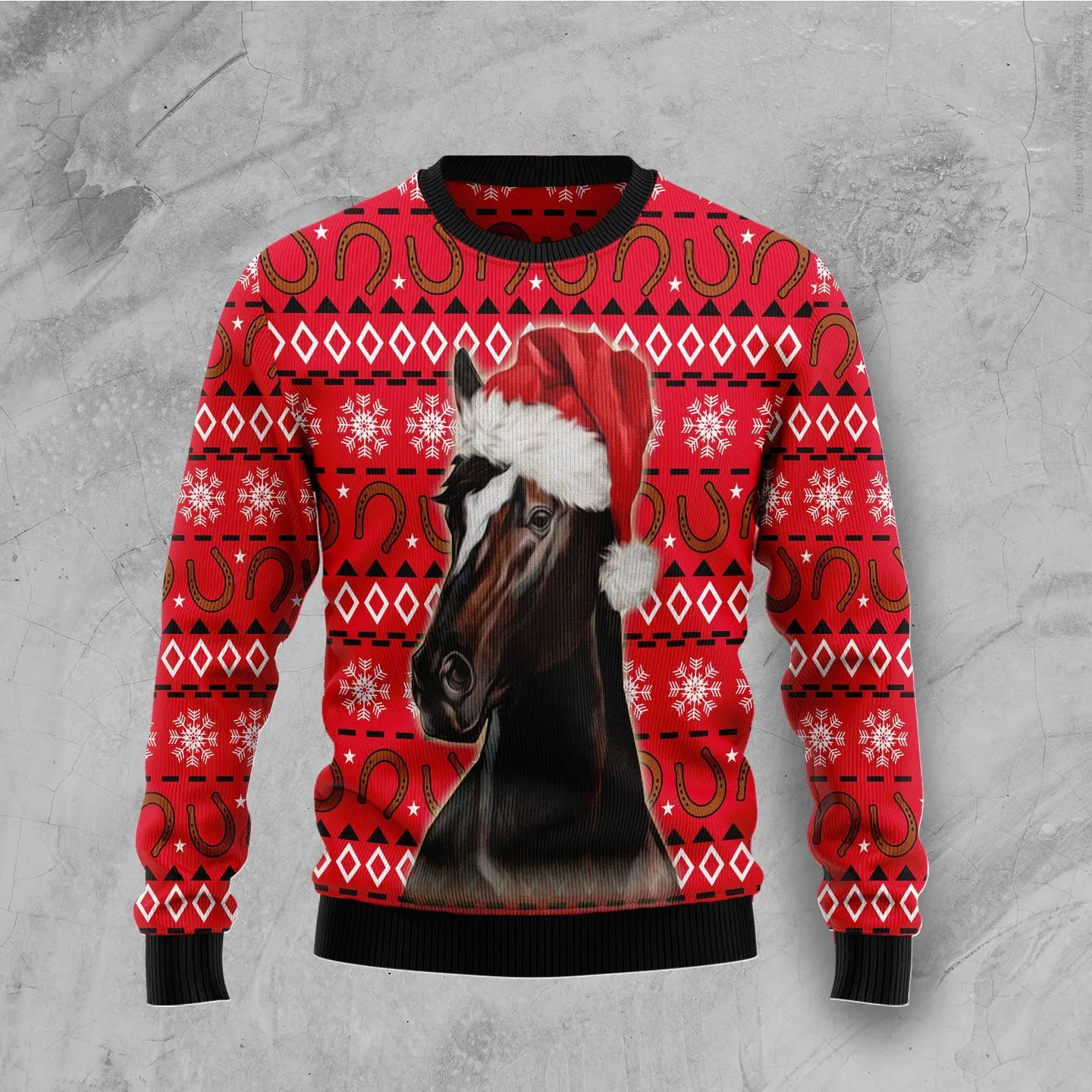 Christmas Ugly Sweater Horse Funny Unisex Sweater Gift