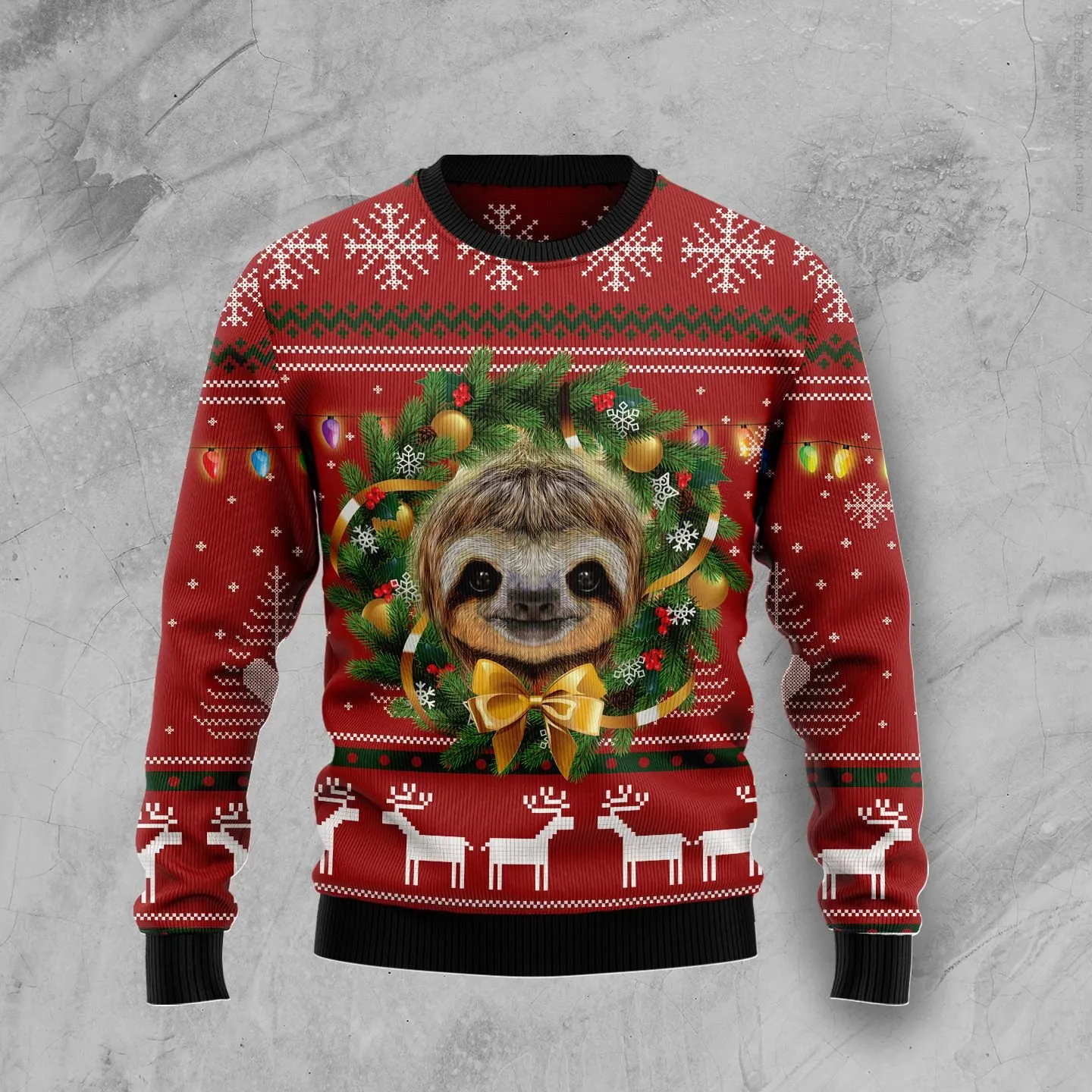 Christmas Ugly Sweater Merry Slothmas Sloth Funny Unisex Sweater Gift