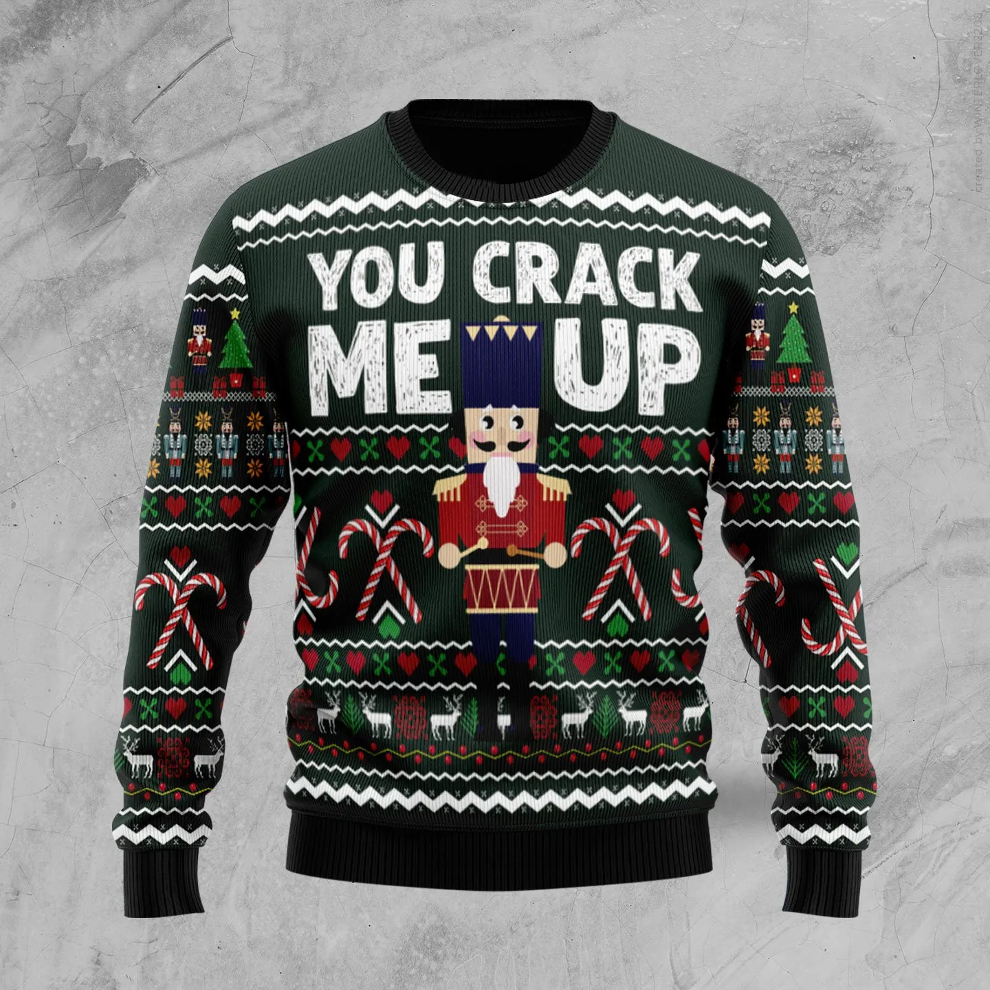 Christmas Ugly Sweater Nutcracker Crack Me Up Funny Unisex Sweater Gift