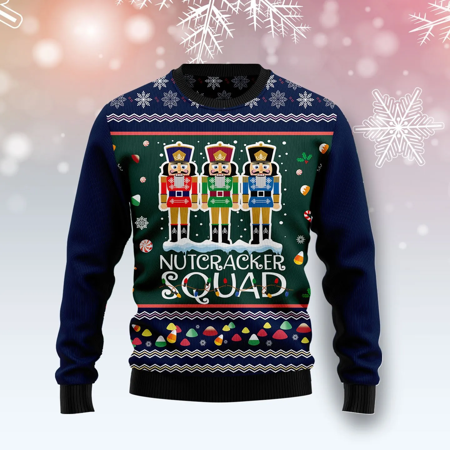 Christmas Ugly Sweater Nutcracker Squad Funny Unisex Sweater Gift