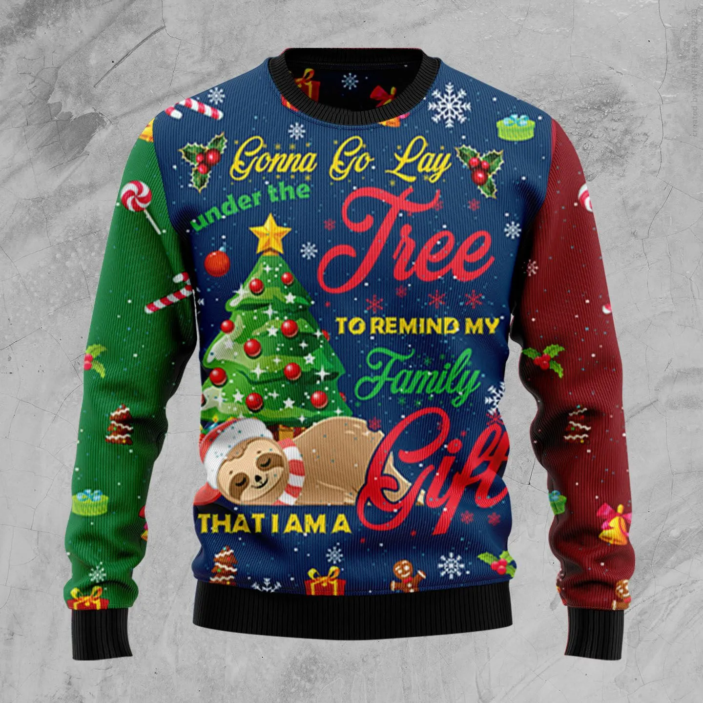 Christmas Ugly Sweater Sloth Gift Funny Unisex Sweater Gift