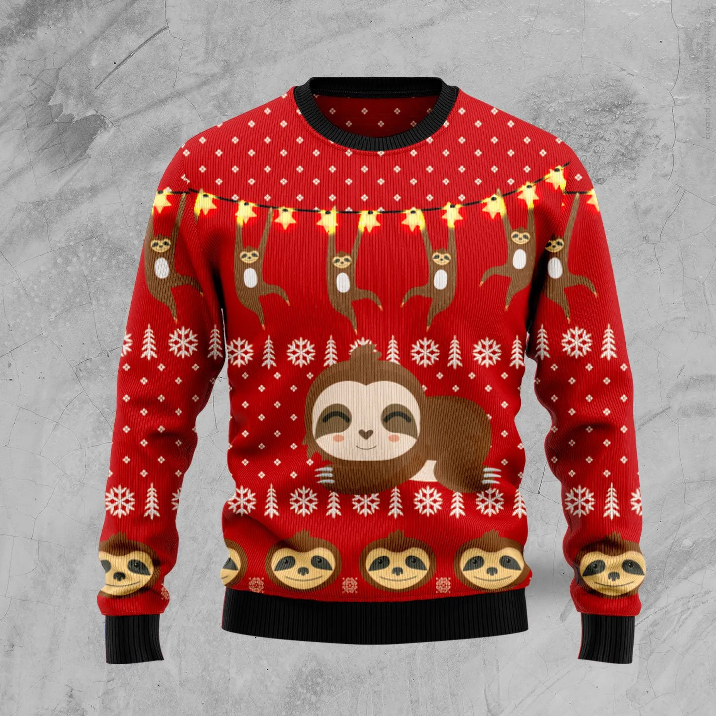 Christmas Ugly Sweater Sloth Lover Funny Unisex Sweater Gift