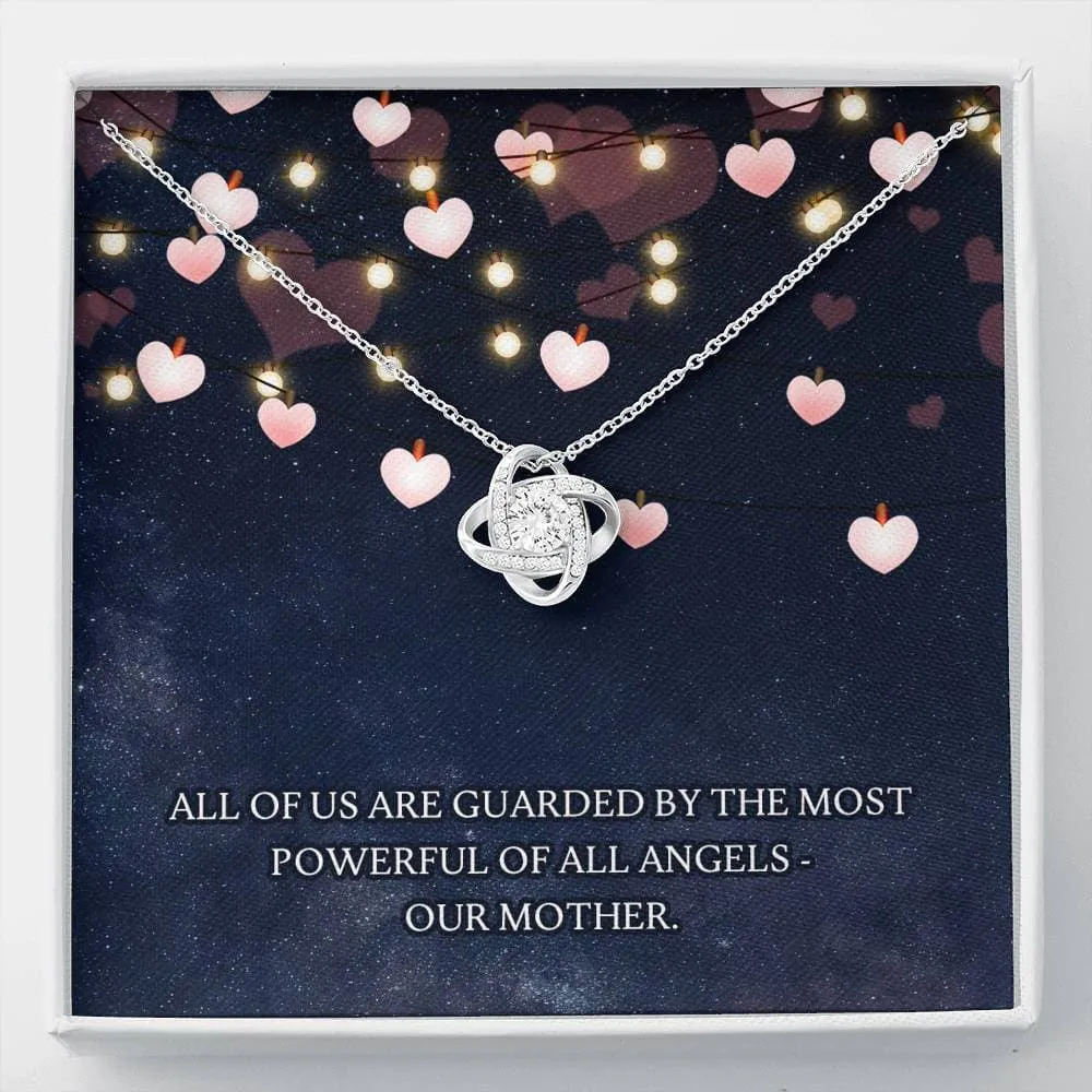 Personalized Necklace Gift For Mother Love Knot Necklace With Message Card And Box