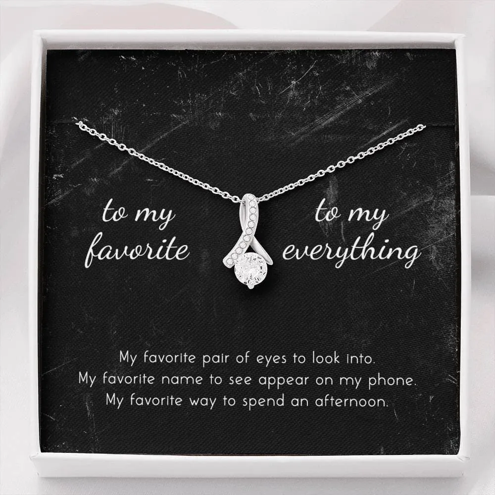 Personalized Necklace Gift For Girlfriend Wife Alluring Beauty Necklace With Message Card And Box