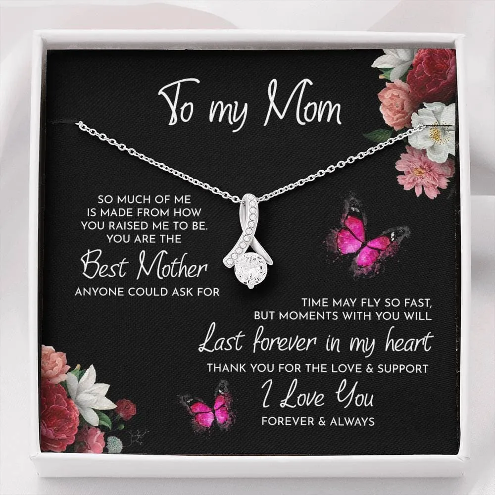 Personalized Necklace Gift For Mom Alluring Beauty Necklace With Message Card And Box