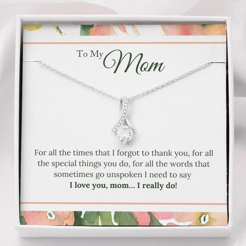 Personalized Necklace Gift For Mother Alluring Beauty Necklace With Message Card And Box