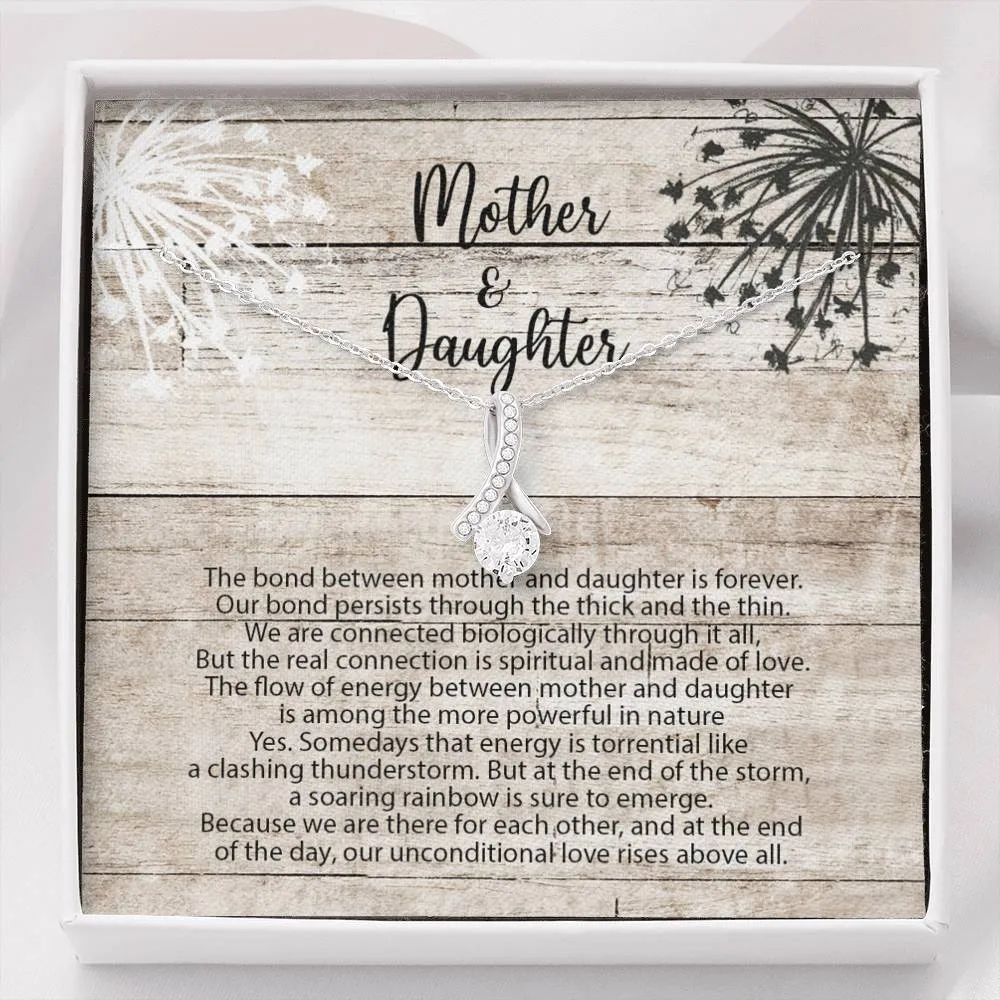 Personalized Necklace Gift For Mother And Daughter Dandelion Alluring Beauty Necklace Message Card And Box