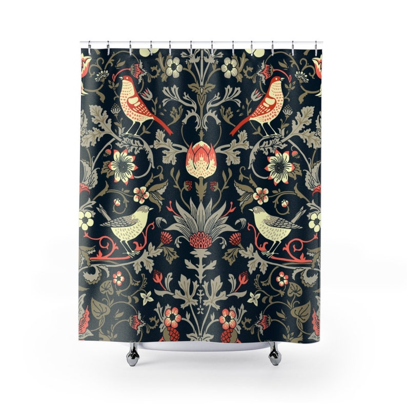 Ornamental Shower Curtain Vintage Pattern Bathroom Decor Home Decoration 35x71 47x71 59x71 65x71 71x71 71x79 Inches