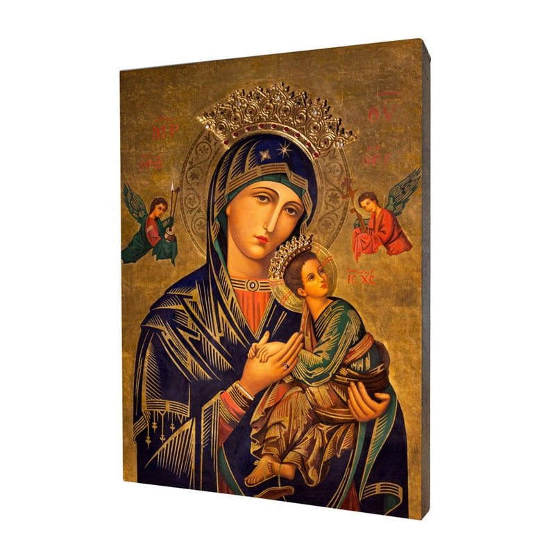 Our Lady Of Perpetual HelpJesus Christ Wall Art Gift For Home Decoration 8x10 8x12 12x18 16x24 20x30 24x36 Inches