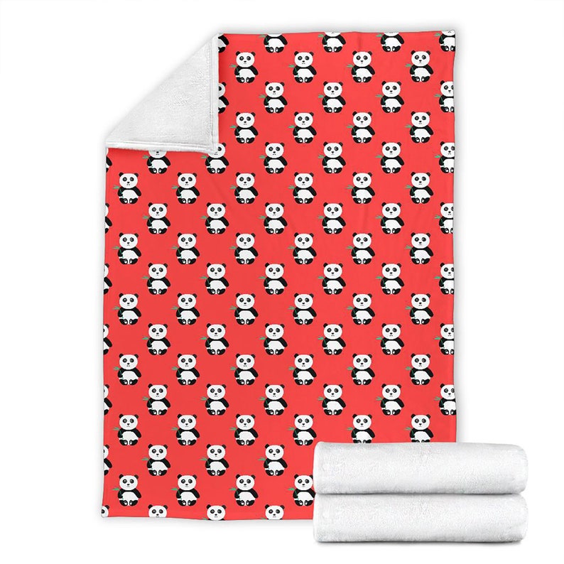 Panda Pattern Fleece Blanket Quilt Bedding Print For Women Men Kids Gifts