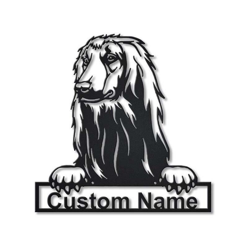 Personalized Afghan Hound Dog Metal Sign Wall Art For Home Decoration 8x8 12x12 14x14 18x18 24x24 Inches