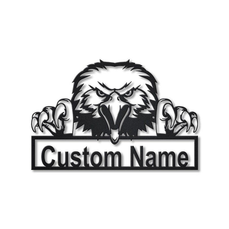 Personalized American Bald Eagle Metal Sign Wall Art For Home Decoration 8x8 12x12 14x14 18x18 24x24 Inches