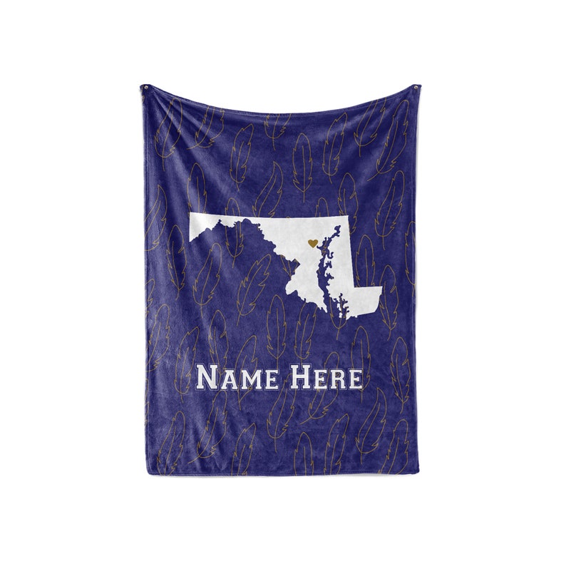 Personalized Blanket Baltimore Map Fleece Blankets Quilt Bedding State Pride Collection