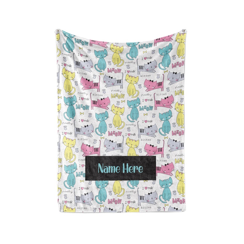 Personalized Blanket Cute Kittens Blankets Quilt Bedding For Cat Lovers And Kids