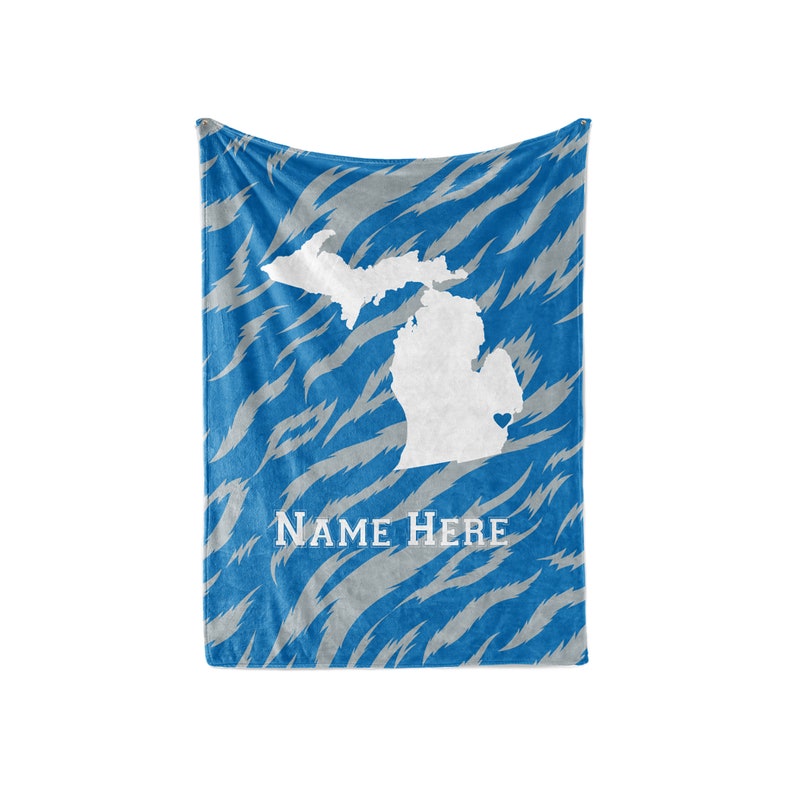 Personalized Blanket Detroit Map Fleece Blankets Quilt Bedding State Pride Collection