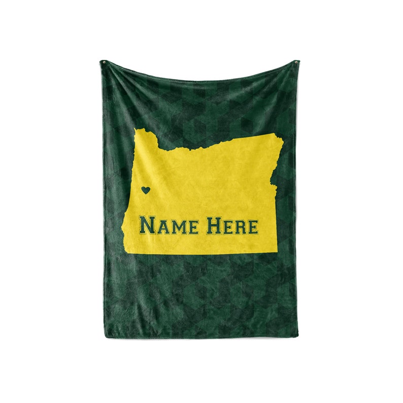 Personalized Blanket Eugene Oregon Map Fleece Blankets Quilt Bedding State Pride Collection
