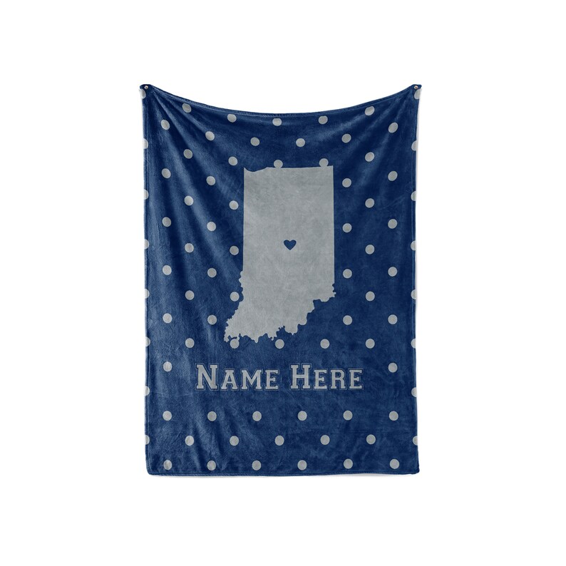 Personalized Blanket Indianapolis Map Fleece Blankets Quilt Bedding State Pride Collection