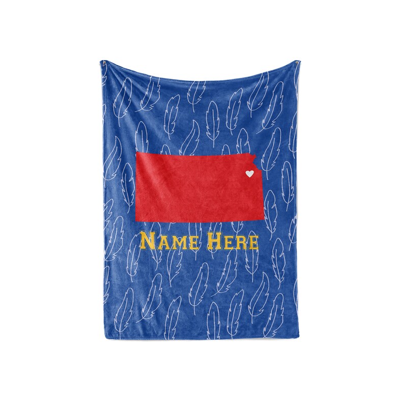 Personalized Blanket Lawrence Map Fleece Blankets Quilt Bedding State Pride Collection