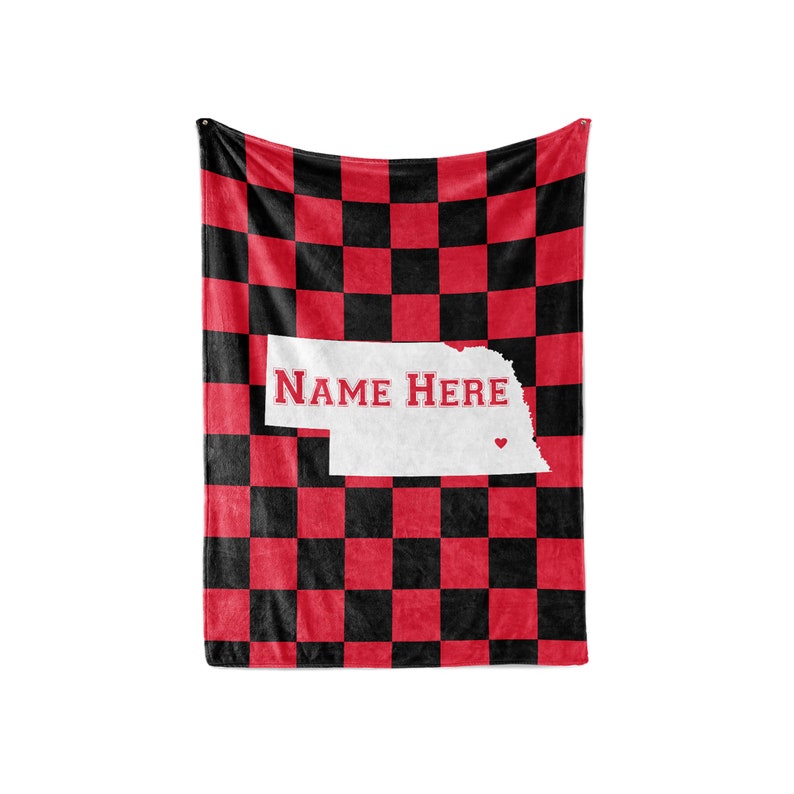 Personalized Blanket Lincoln Map Fleece Blankets Quilt Bedding State Pride Collection
