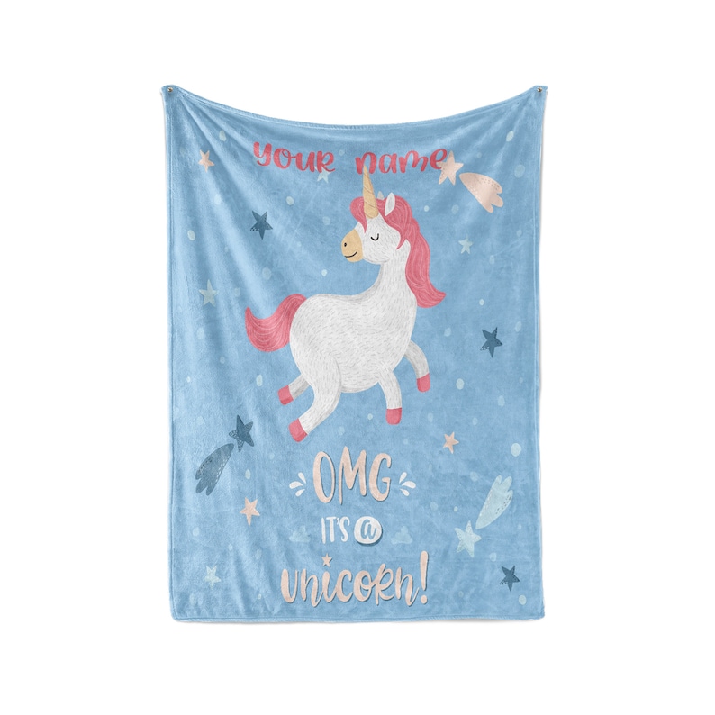 Personalized Blanket Magical Unicorn Fleece Blankets Quilt Bedding For Kids
