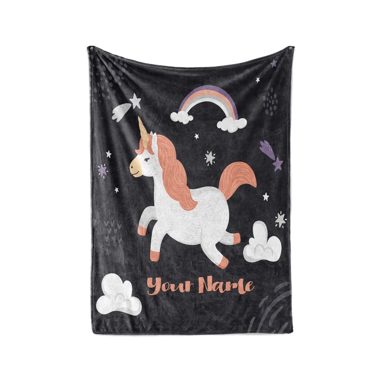 Personalized Blanket Magical Unicorn Fleece Blankets Quilt Bedding