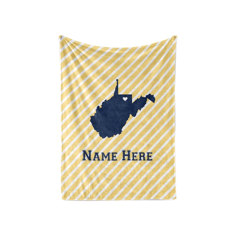 Personalized Blanket Morgantown Map Fleece Blankets Quilt Bedding State Pride Collection