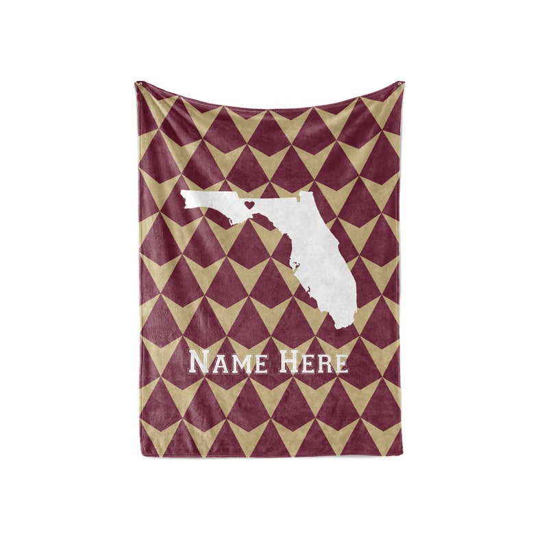 Personalized Blanket Tallahassee Map Fleece Blankets Quilt Bedding State Pride Collection