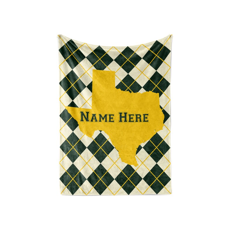 Personalized Blanket Waco Texas Map Fleece Blankets Quilt Bedding State Pride Collection