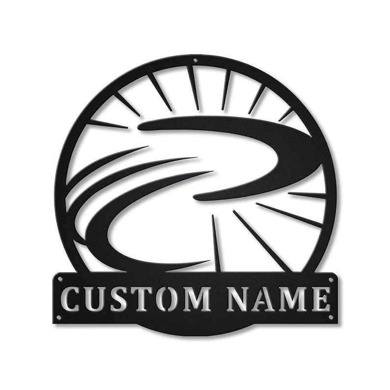 Personalized Boomerang Sport Monogram Metal Sign Wall Art For Home Decoration 8x8 12x12 14x14 18x18 24x24 Inches