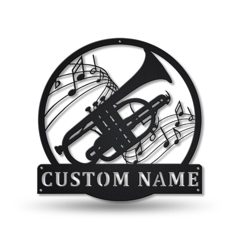 Personalized Cornet Music Metal Sign Wall Art For Home Decoration 8x8 12x12 14x14 18x18 24x24 Inches