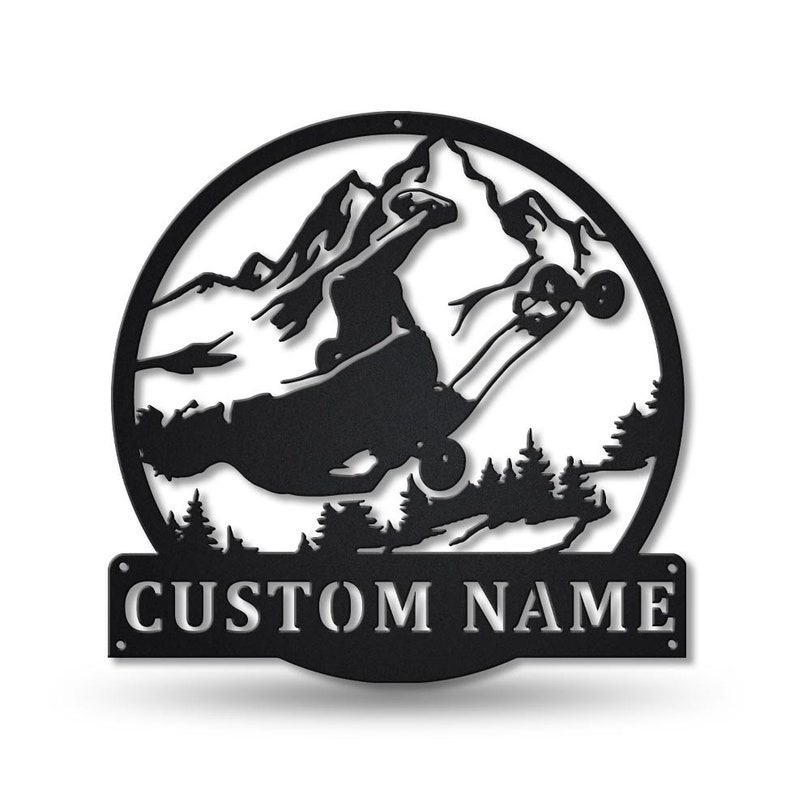 Personalized Mountainboarding Monogram Metal Sign Wall Art For Home Decoration 8x8 12x12 14x14 18x18 24x24 Inches