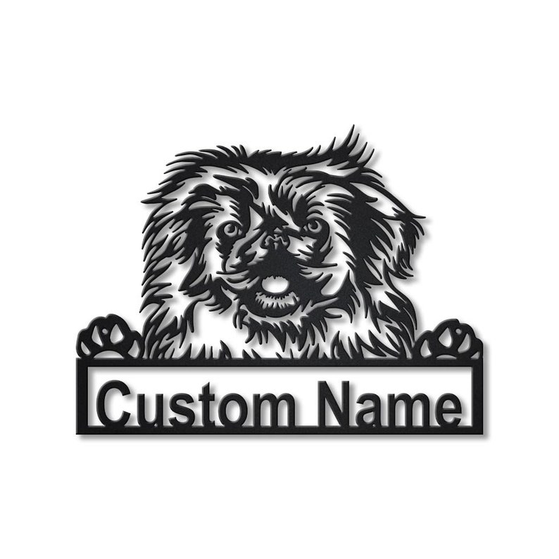 Personalized Pekingese Dog Metal Sign Wall Art For Home Decoration 8x8 12x12 14x14 18x18 24x24 Inches